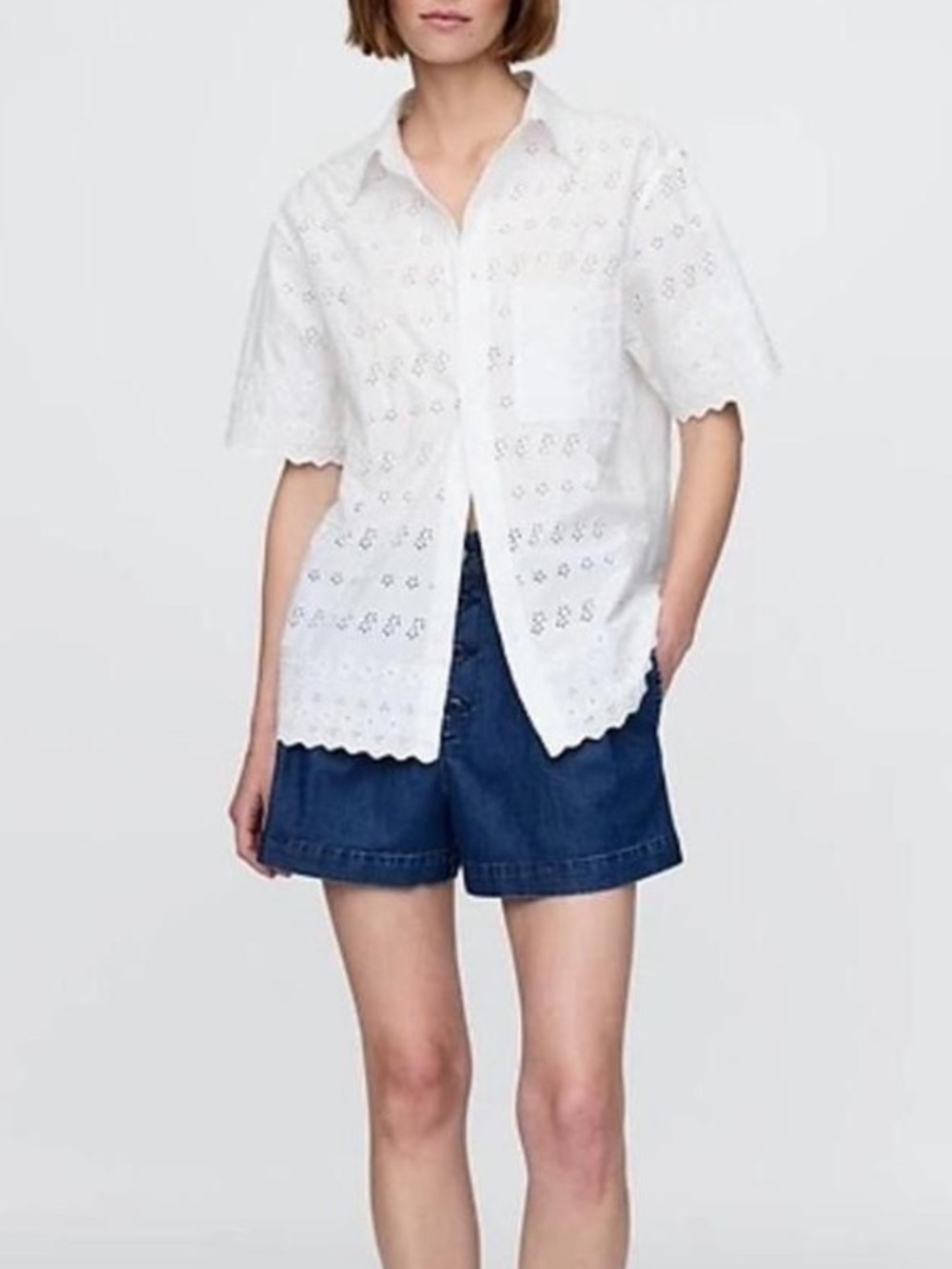 Gap × DÔEN Adult Eyelet Shirt L